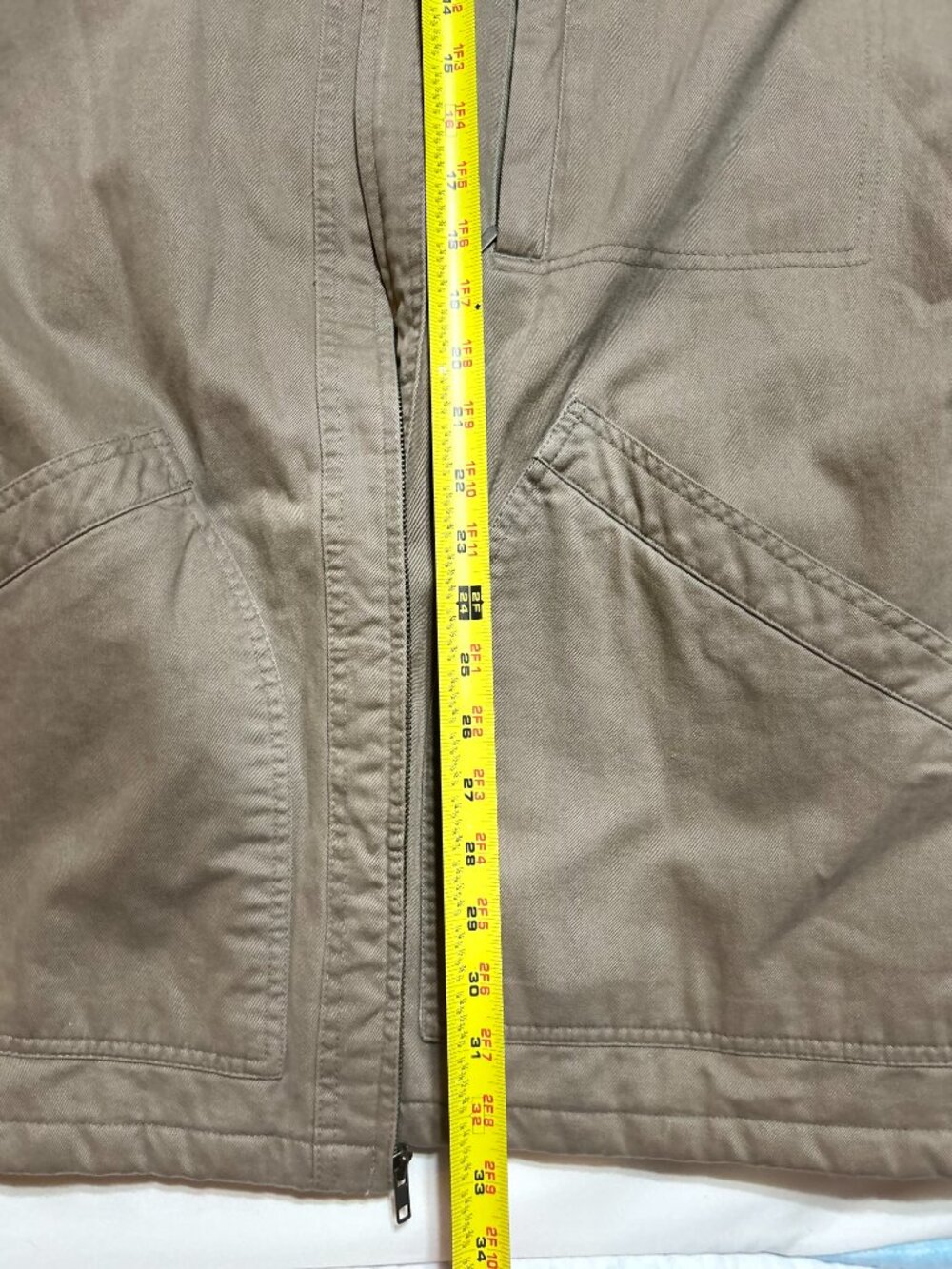 Vintage Aberdeen Authentic Canvas barn chore coat jacket;Leather Collar; XL; zip - Picture 12 of 15